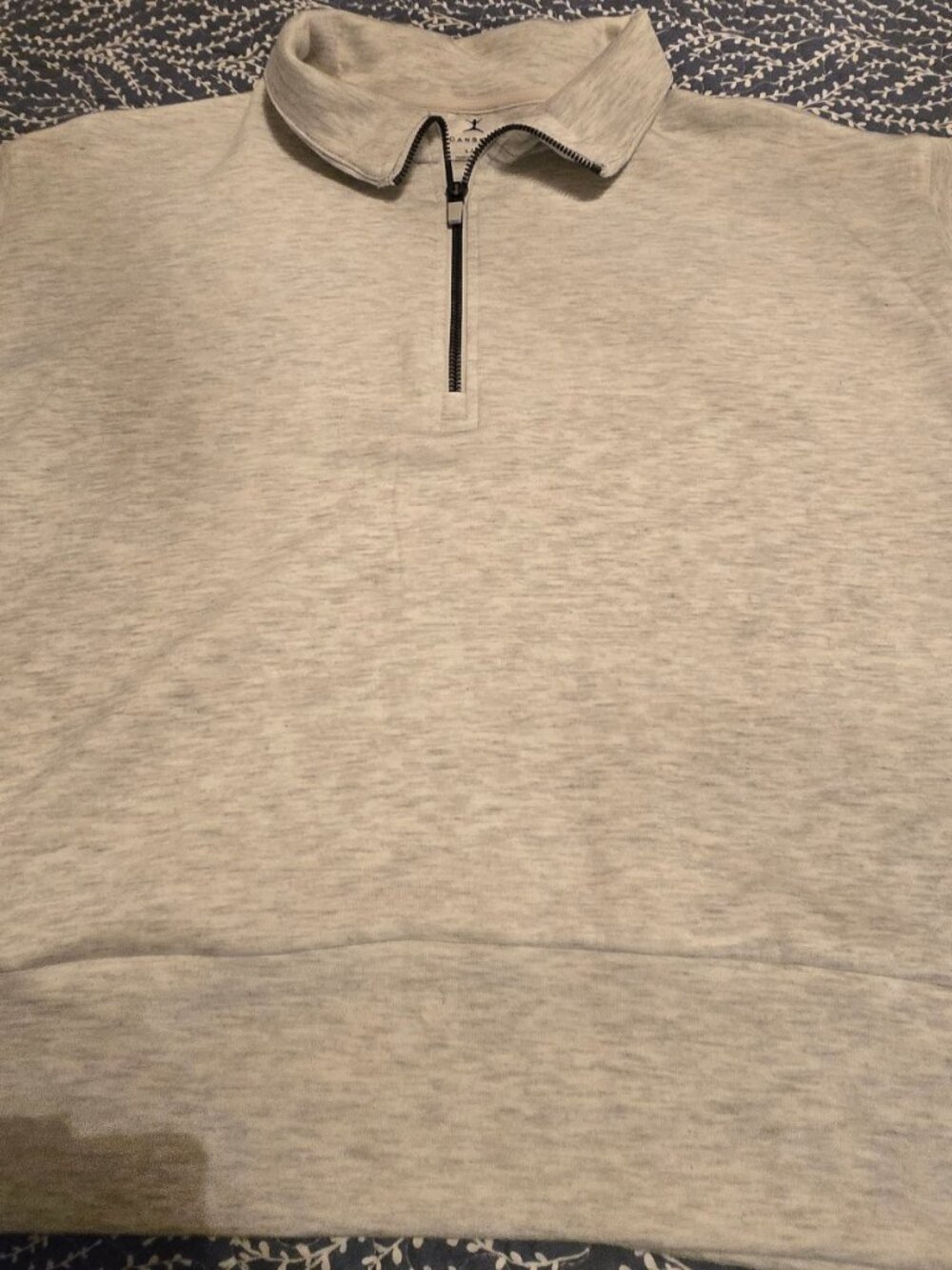 Danskin Gray Quarter Zip Pullover Large Activewear Workout Top NEW